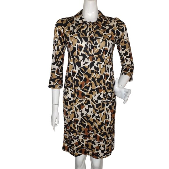 DIANE VON FURSTENBERG Silk Dress, 6, Barcelona Mosaic, 3/4 sleeves, Selamanka - Picture 1 of 13